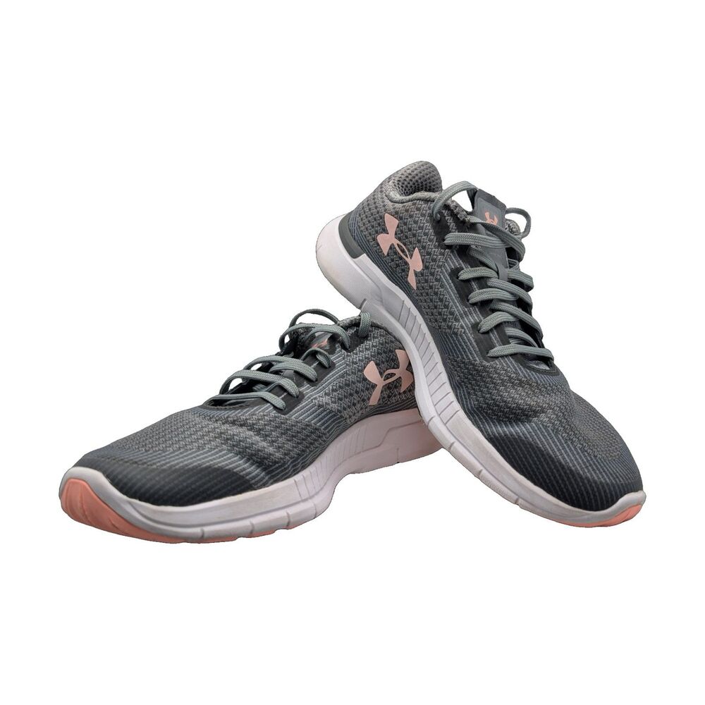 Under Armour Charged Lightning Gray Pink Sneakers Size Women's 8